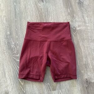 lululemon athletica Maroon High-Waisted Shorts